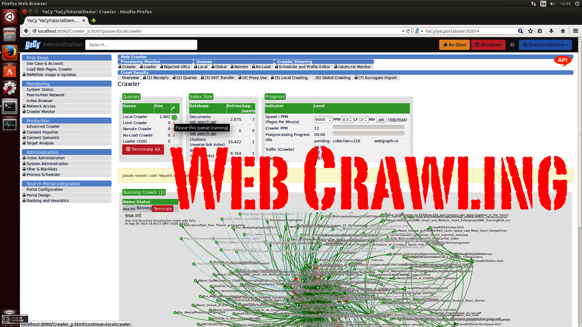 YaCy Tutorial 05: Easy Web Crawl